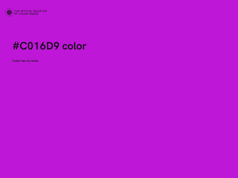 #C016D9 color image