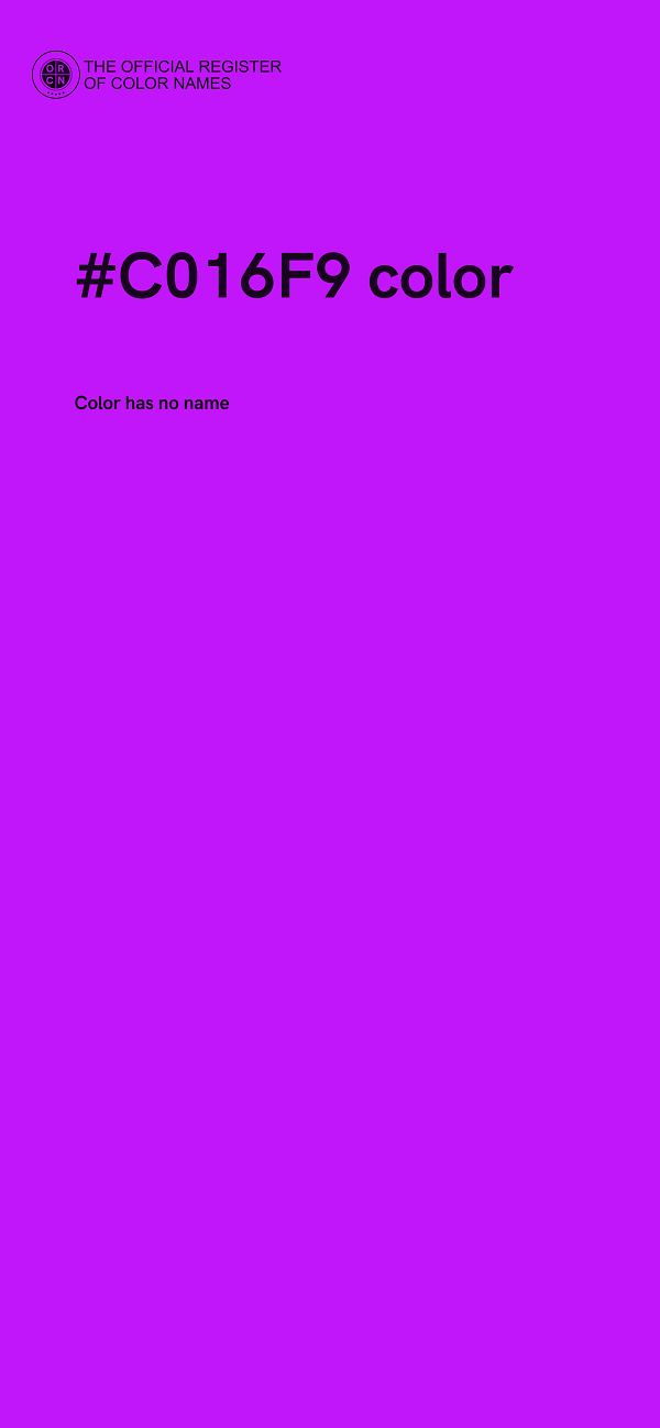 #C016F9 color image