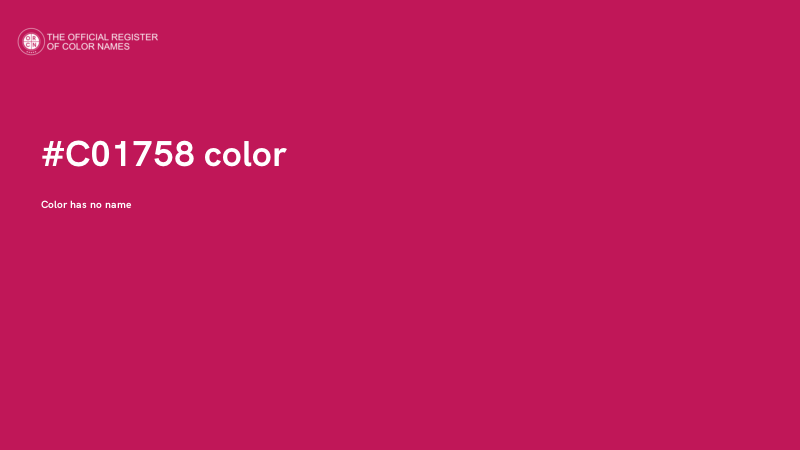 #C01758 color image