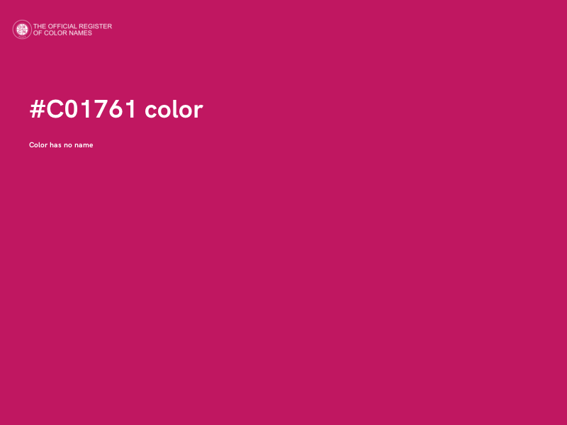 #C01761 color image