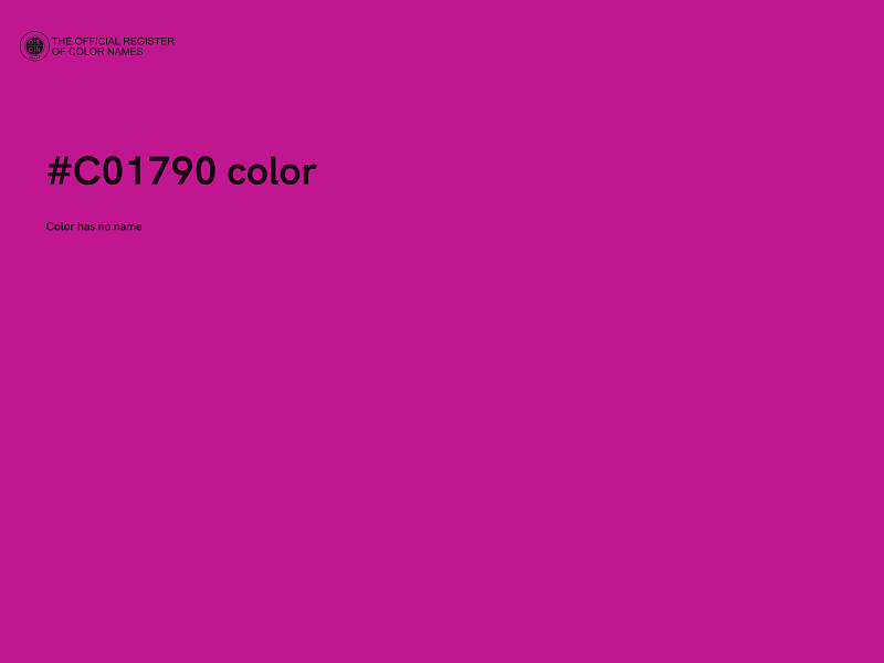 #C01790 color image