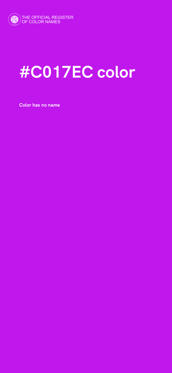 #C017EC color image
