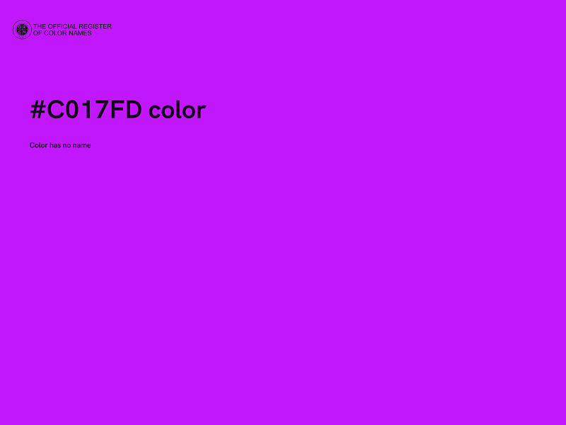 #C017FD color image