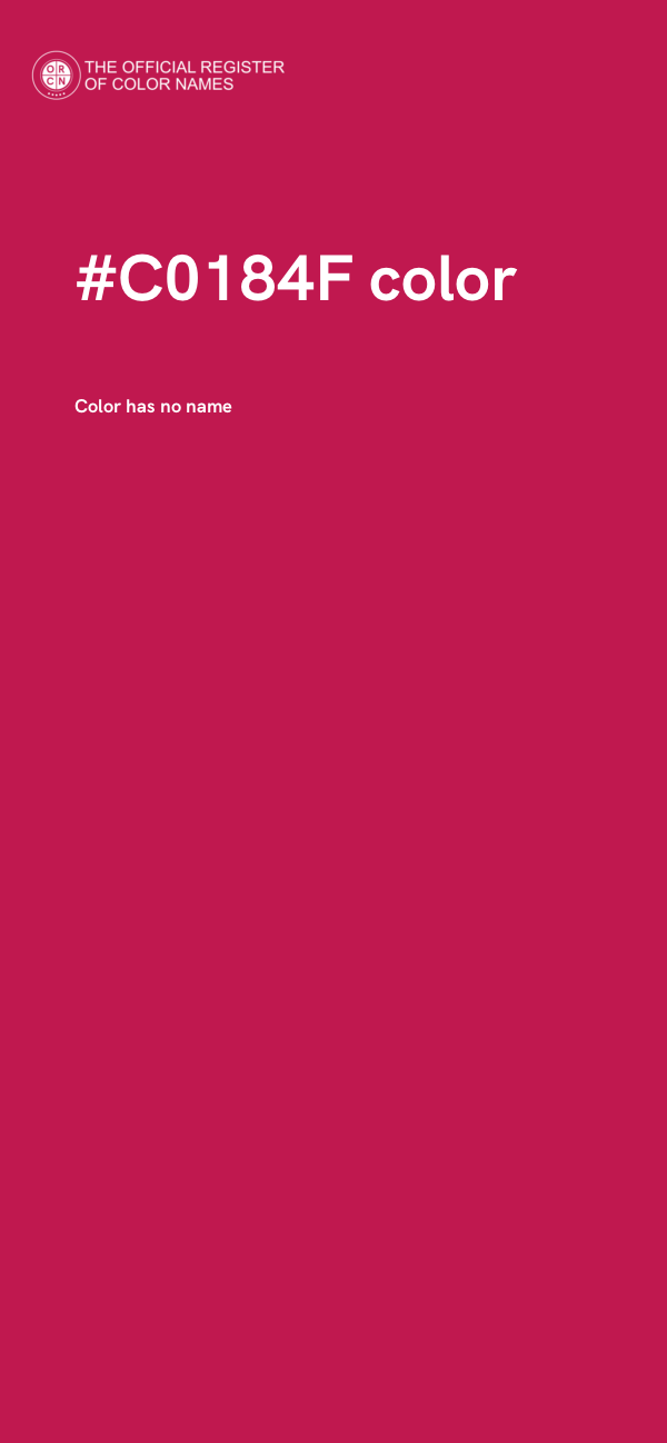 #C0184F color image