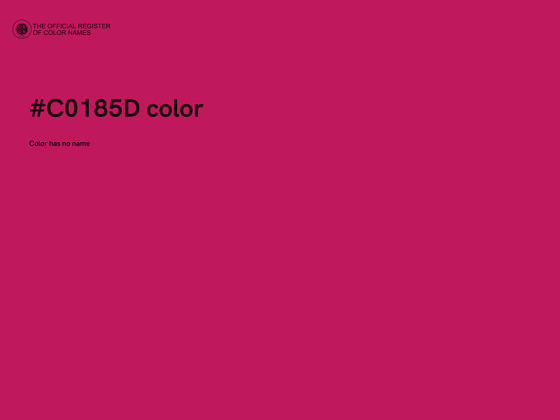 #C0185D color image