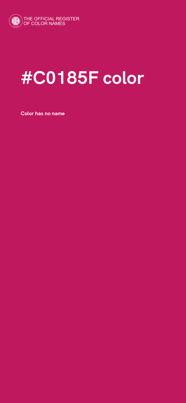 #C0185F color image