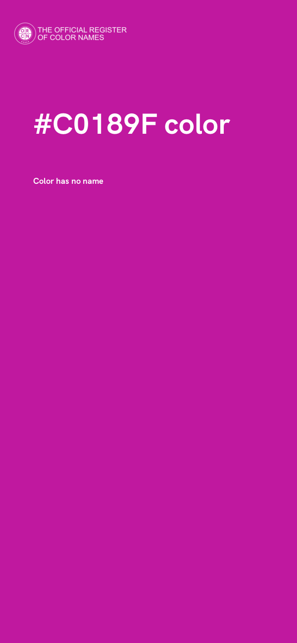 #C0189F color image