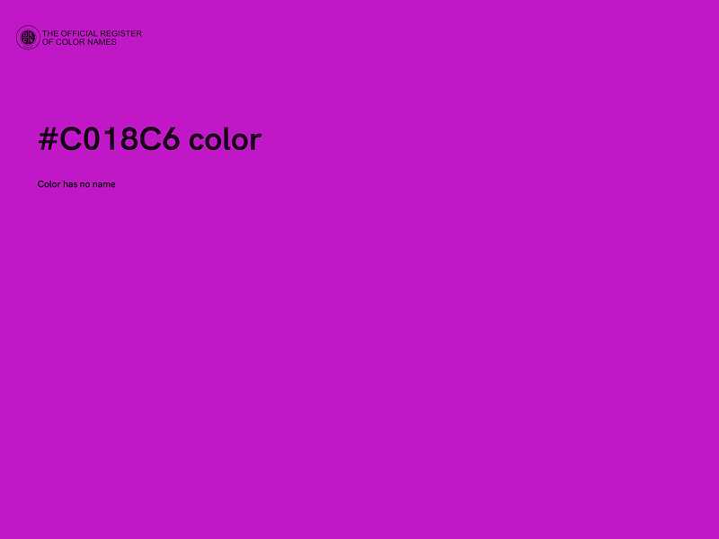 #C018C6 color image