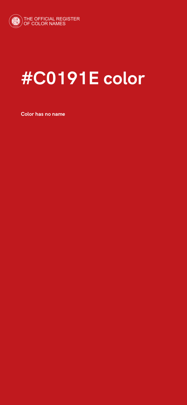 #C0191E color image