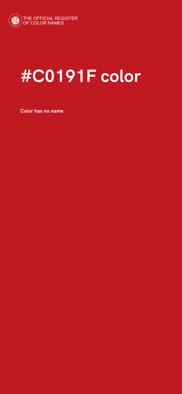 #C0191F color image