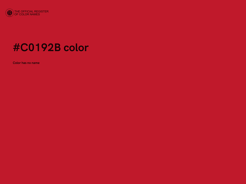 #C0192B color image