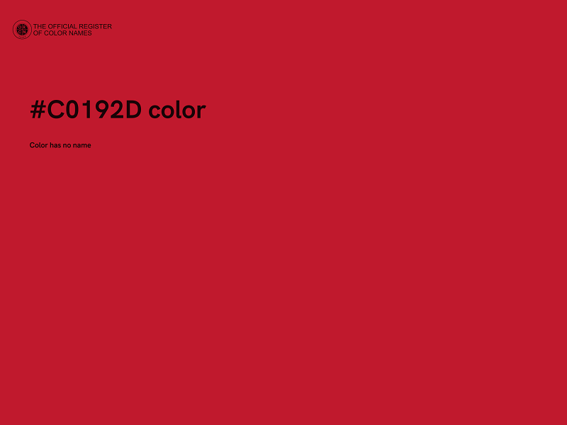 #C0192D color image