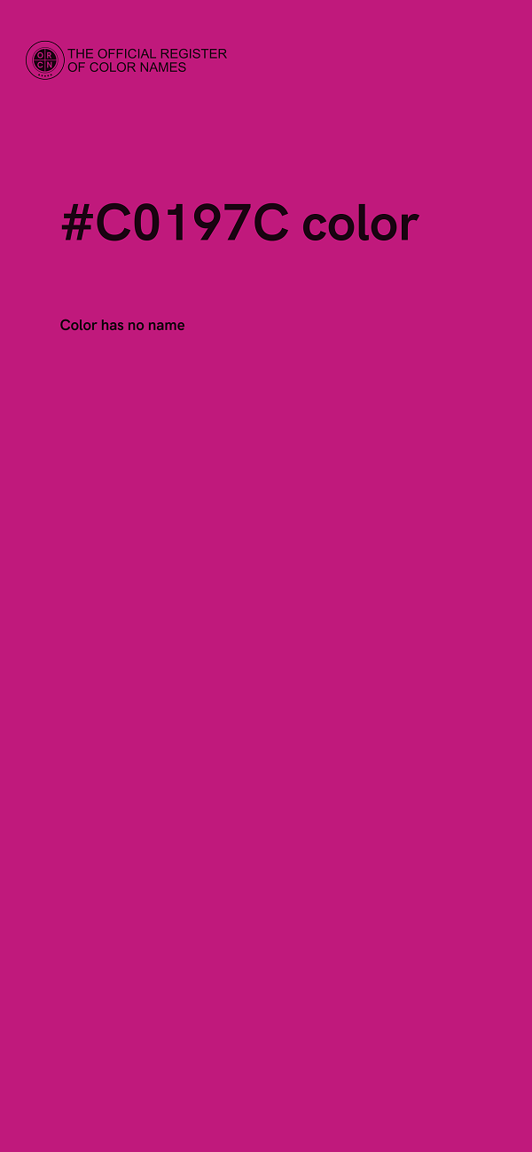 #C0197C color image