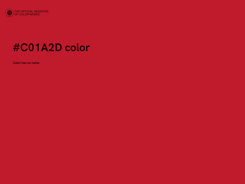 #C01A2D color image