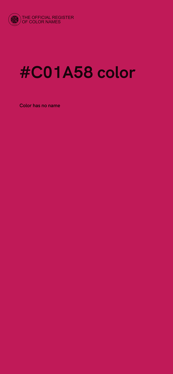 #C01A58 color image
