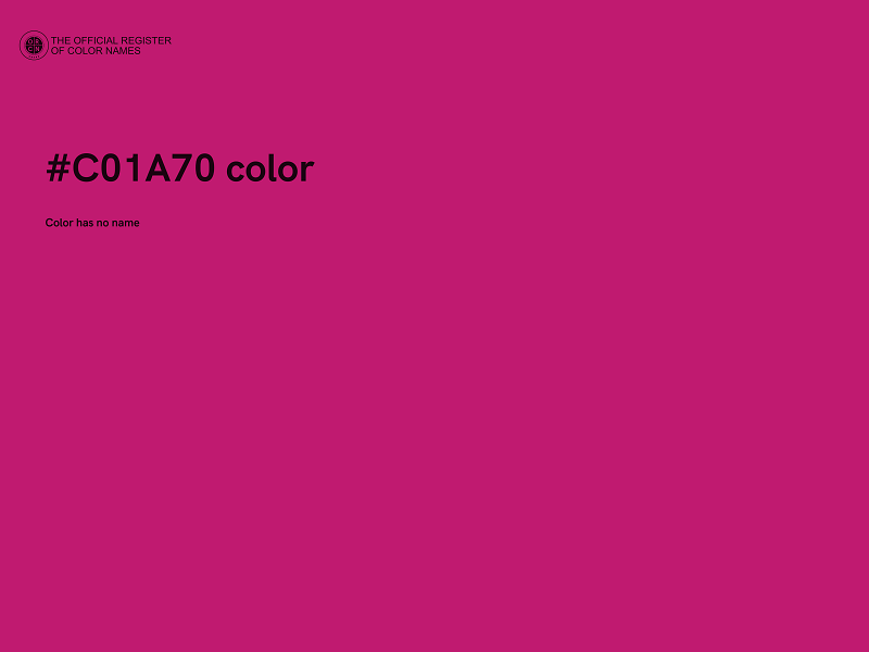 #C01A70 color image