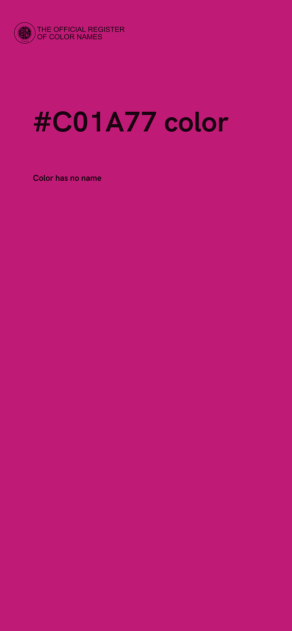 #C01A77 color image
