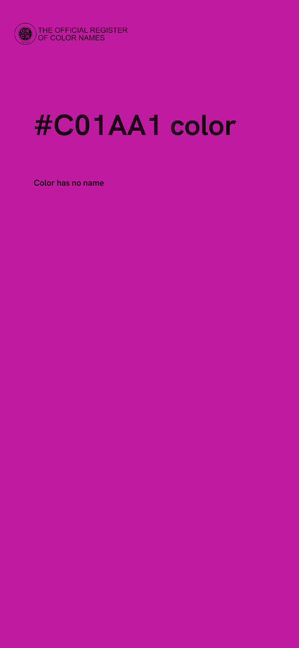 #C01AA1 color image