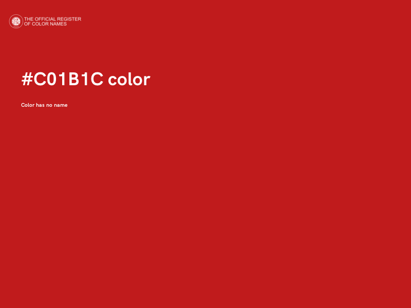#C01B1C color image