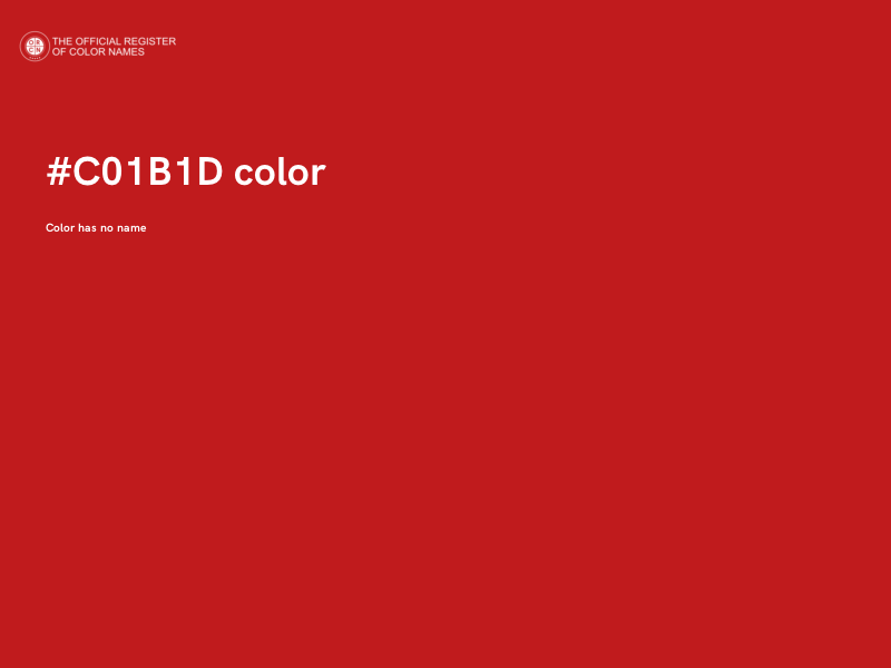 #C01B1D color image