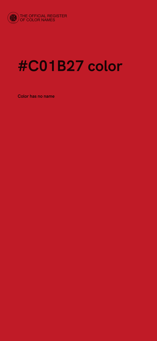 #C01B27 color image