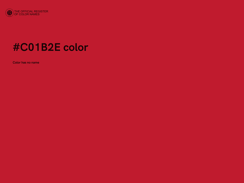 #C01B2E color image