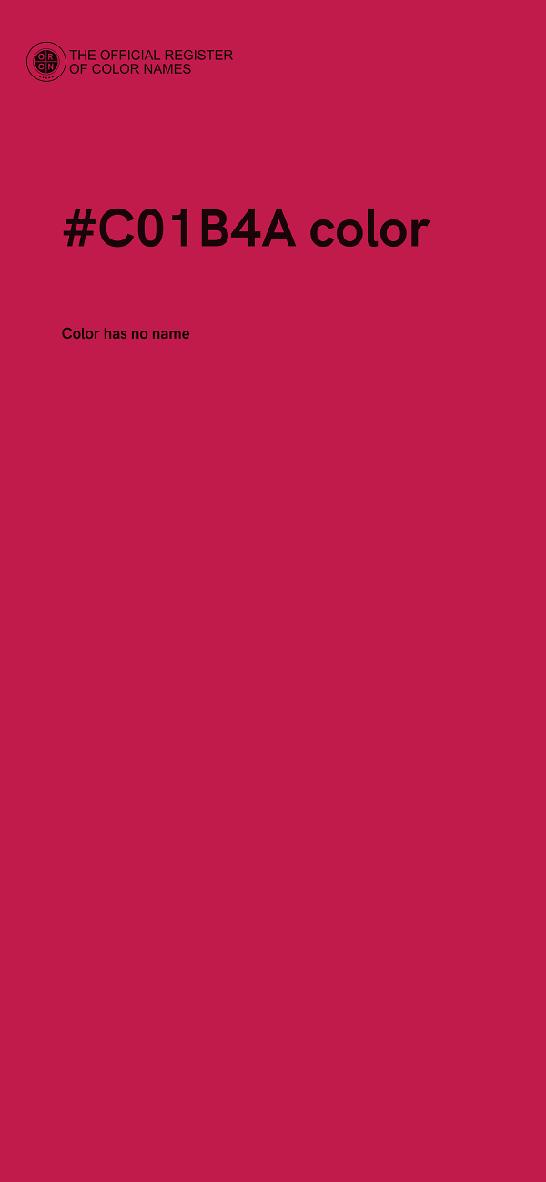 #C01B4A color image