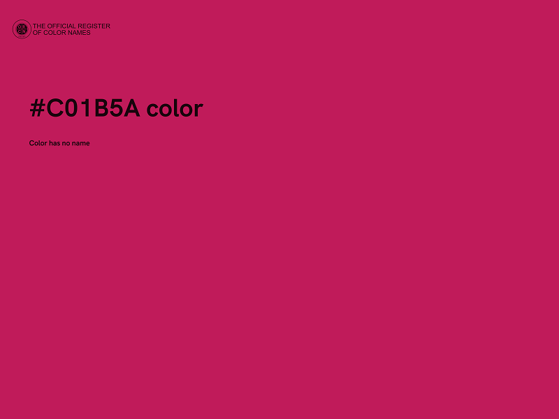 #C01B5A color image