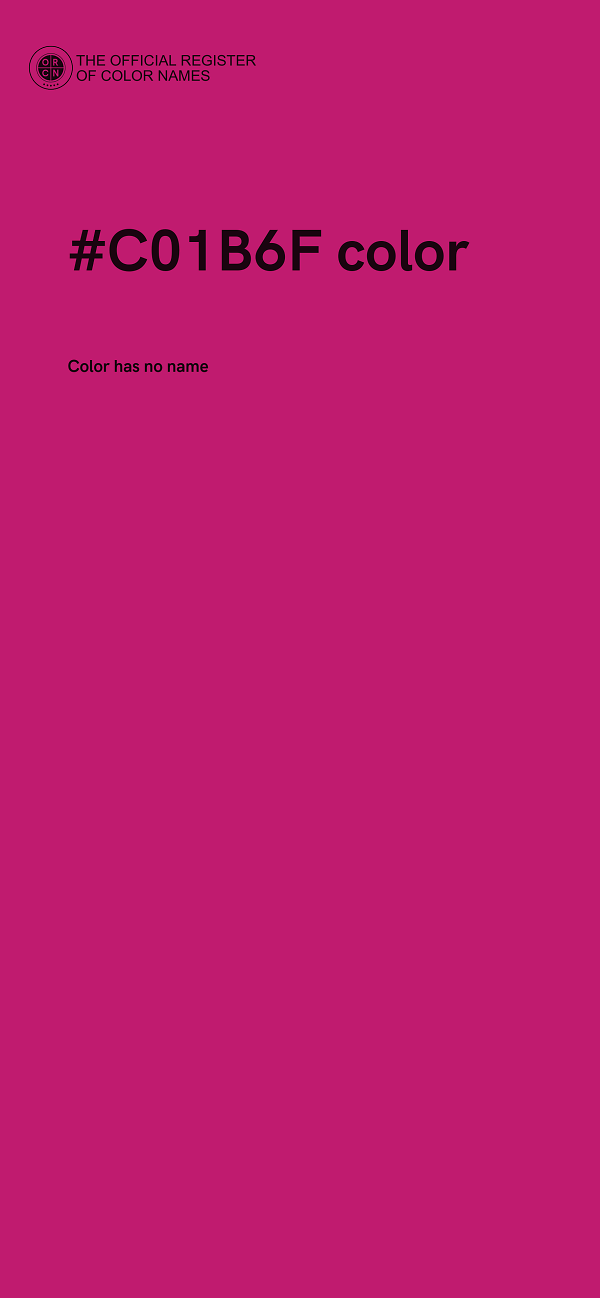 #C01B6F color image