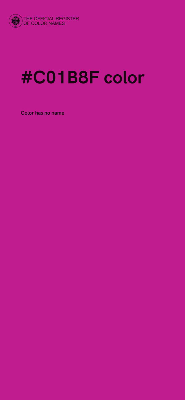 #C01B8F color image