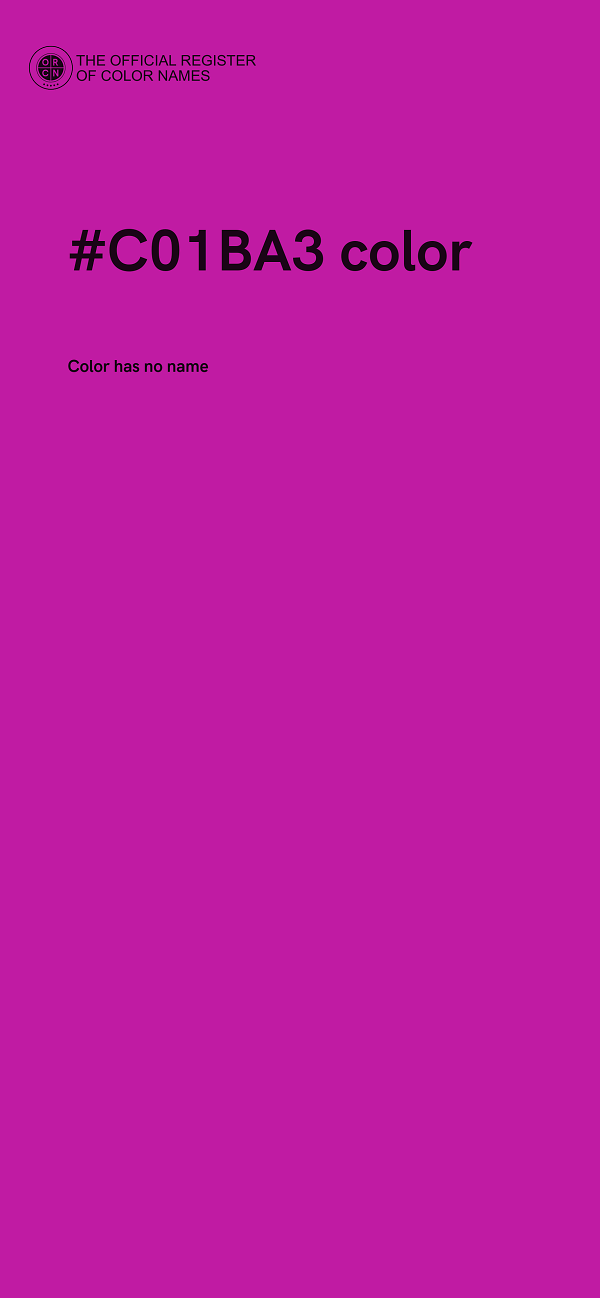 #C01BA3 color image