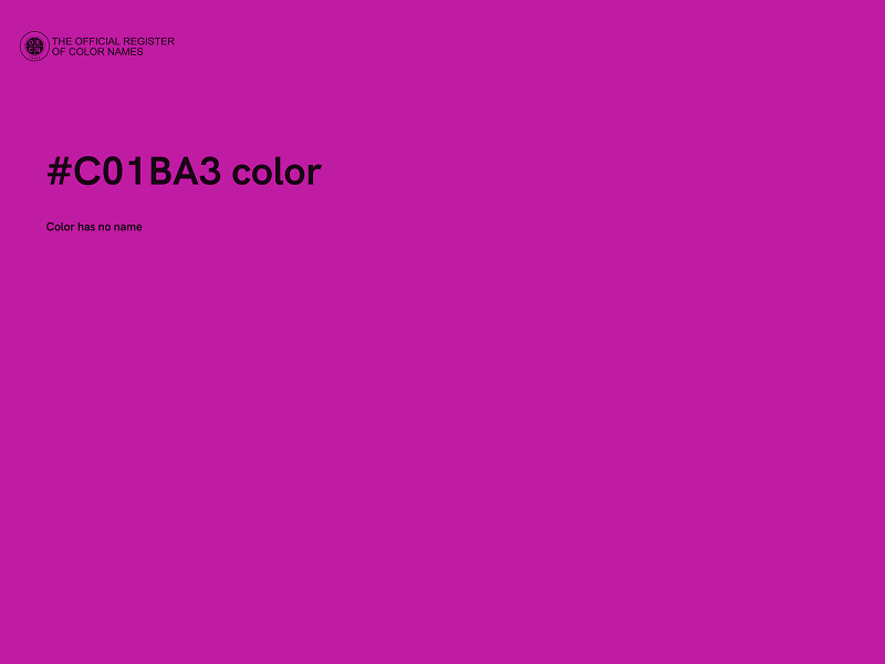 #C01BA3 color image