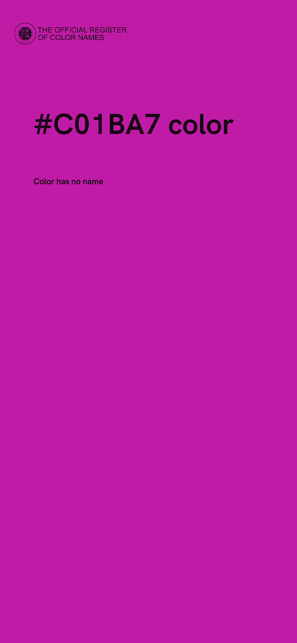 #C01BA7 color image