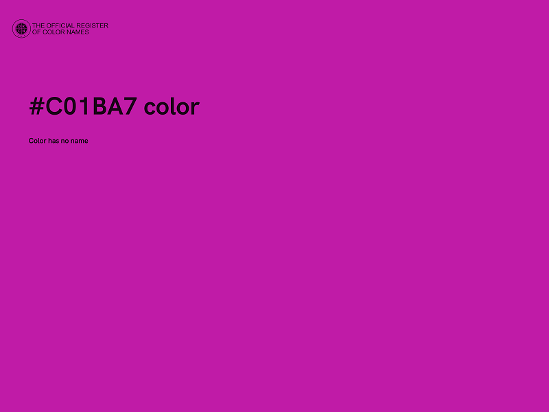 #C01BA7 color image