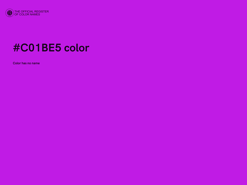 #C01BE5 color image