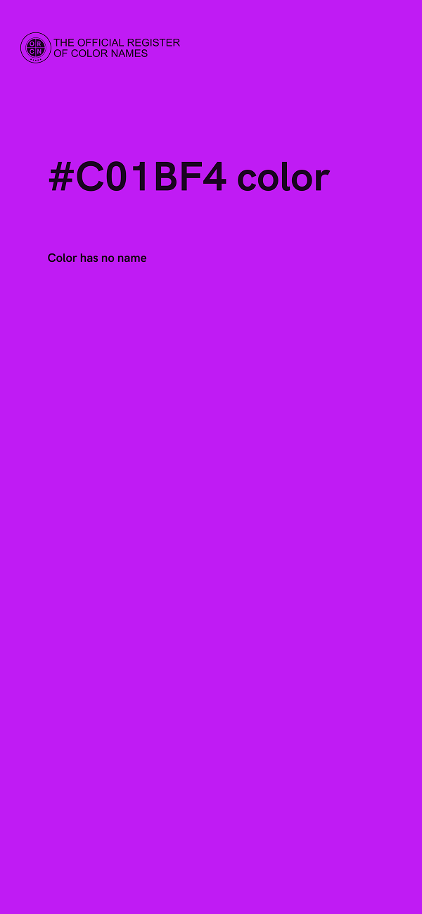 #C01BF4 color image