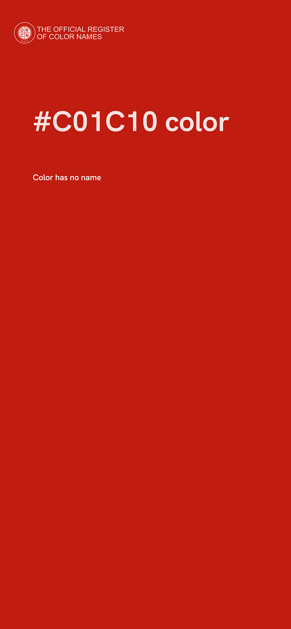 #C01C10 color image