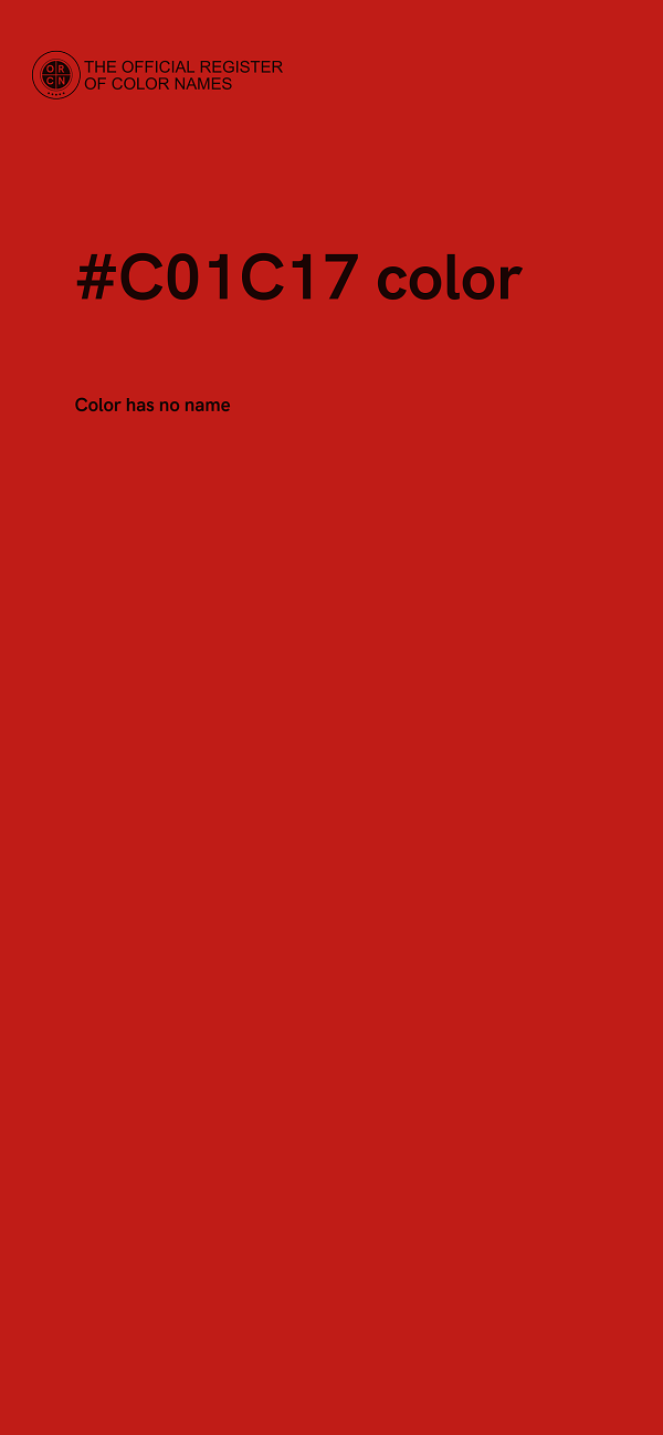 #C01C17 color image
