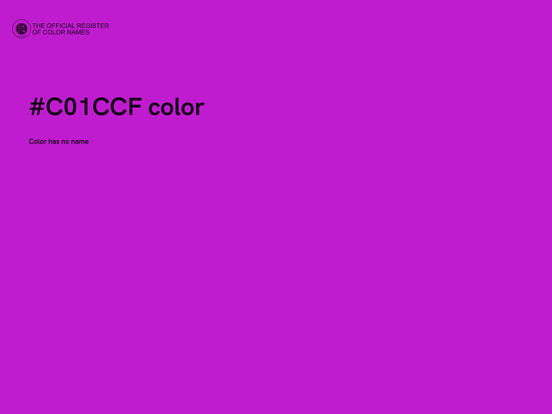 #C01CCF color image