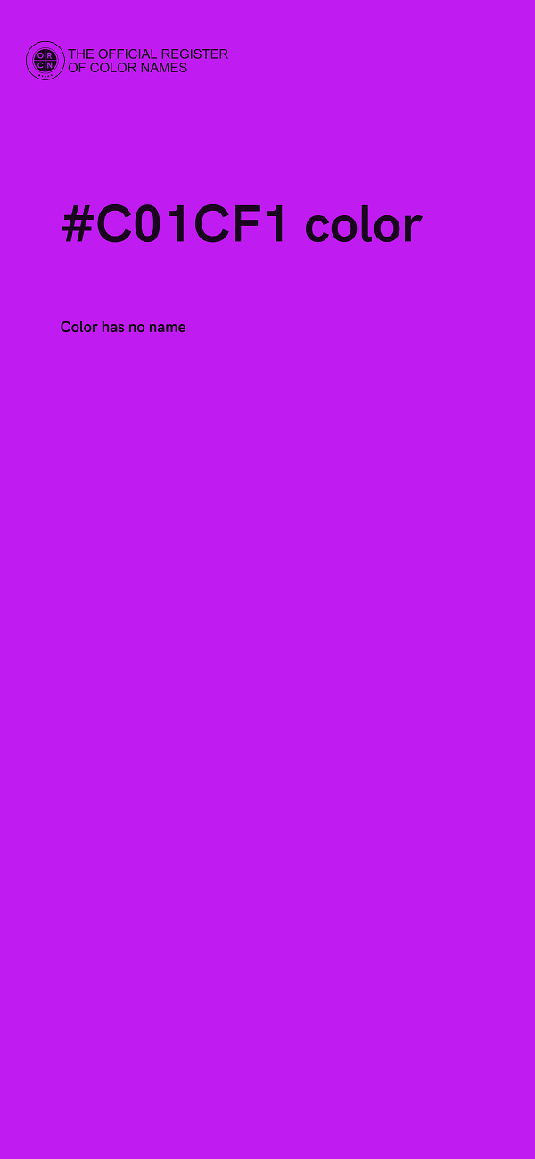 #C01CF1 color image