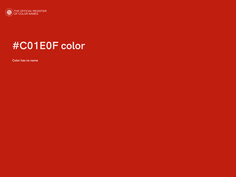 #C01E0F color image