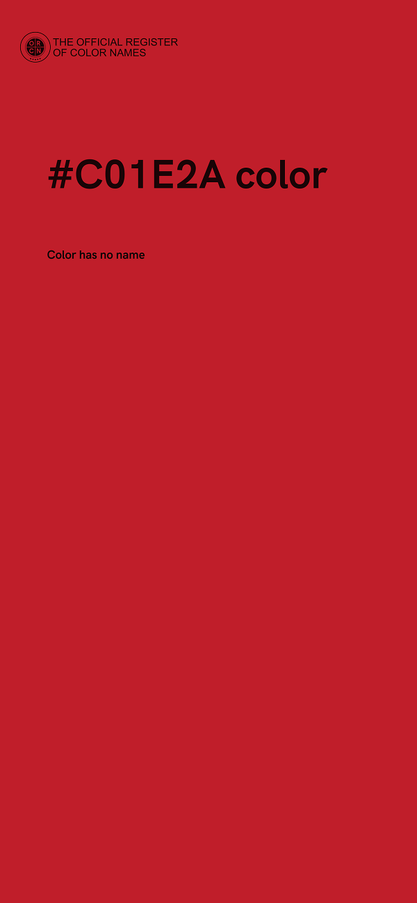 #C01E2A color image
