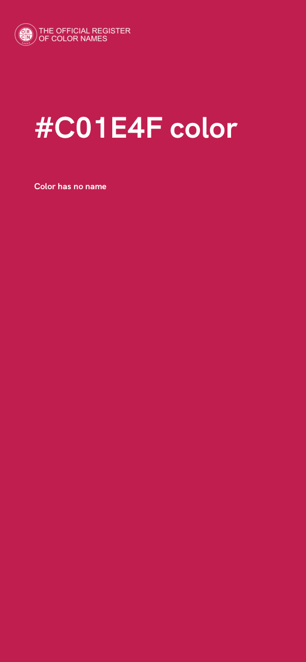 #C01E4F color image
