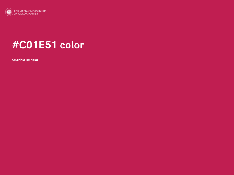 #C01E51 color image