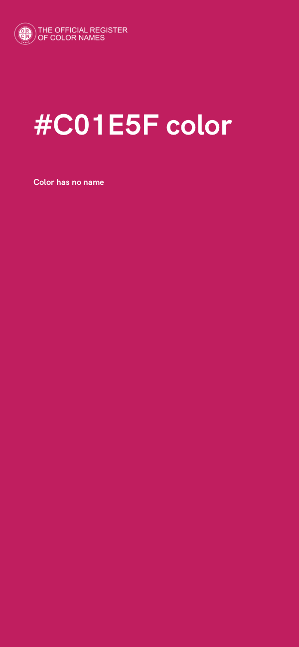 #C01E5F color image