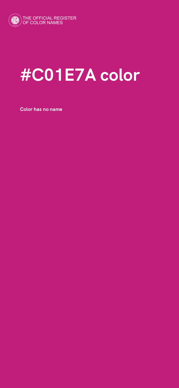 #C01E7A color image
