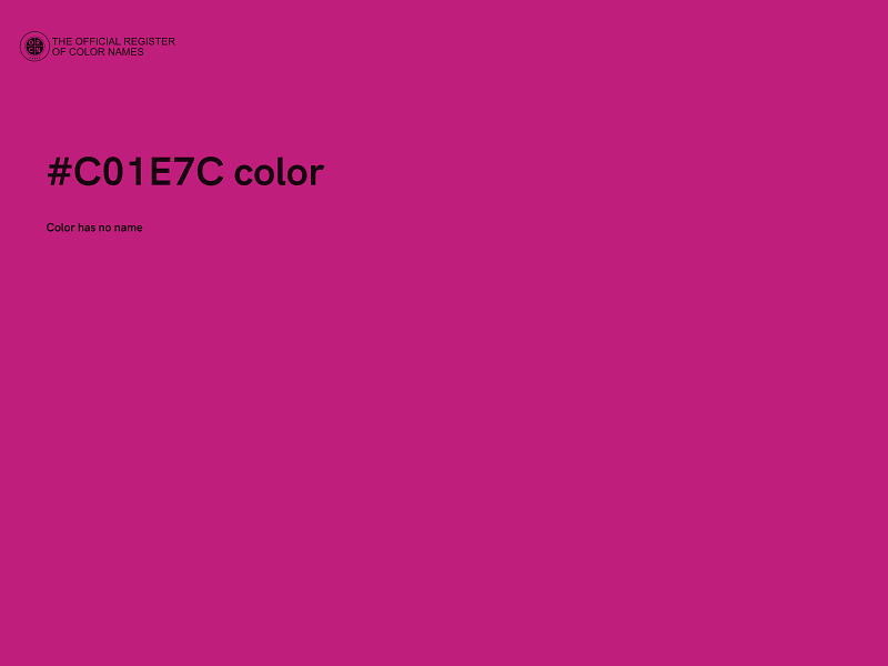 #C01E7C color image