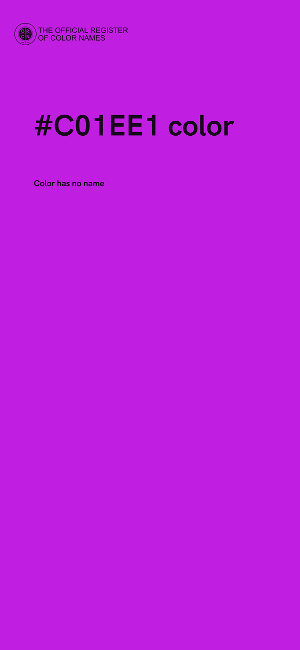 #C01EE1 color image