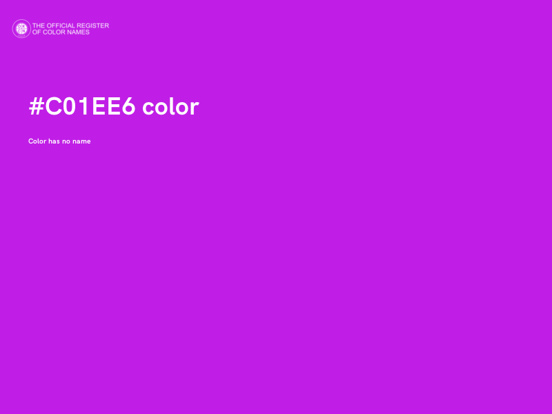 #C01EE6 color image