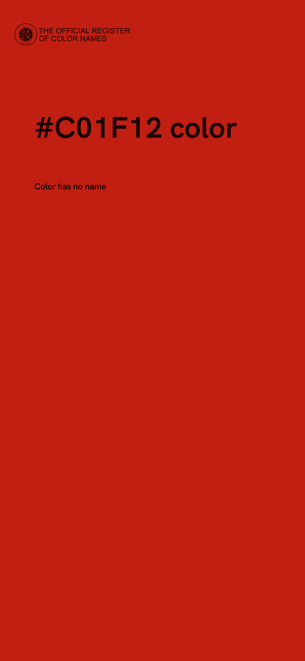 #C01F12 color image